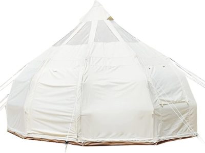Multifunctional Waterproof Camping Bell Tent 5M Canvas/900D Oxford Cloth Tent 4 Season Luxury Large Glamping Tent 7