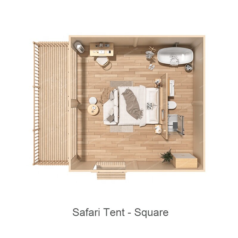 Square - Safari Tent For Sale Luxury Glamping Tents Outdoor Eco Hotel 2
