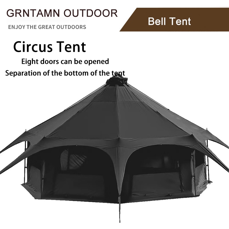 Outdoor Circus Tent Camping Cotton Canvas Rainproof Large Yurt Tent Camping Park Tent 4 Season Outdoor Camping Tent 1