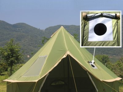 4M Polyester 6-10 Person Glamping Bell Tent (Beige,Green or Orange) 1