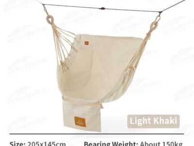 Naturehike Portable Camping Canvas Swing Hanging Chair (Light Khaki) 7