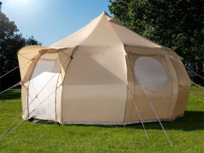 Luxury Waterproof Lotus Shaped Dome Canvas Tent 1