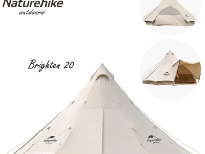Naturehike 4-8 20㎡ Person Waterproof Cotton Canvas Glamping Bell Tent 1